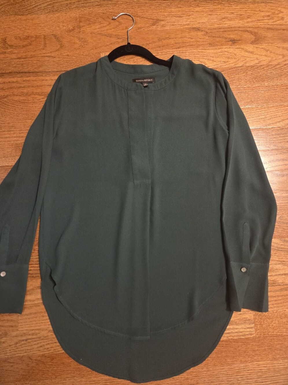 Women's Banana Republic Dark Green, Tunic Blouse, Small